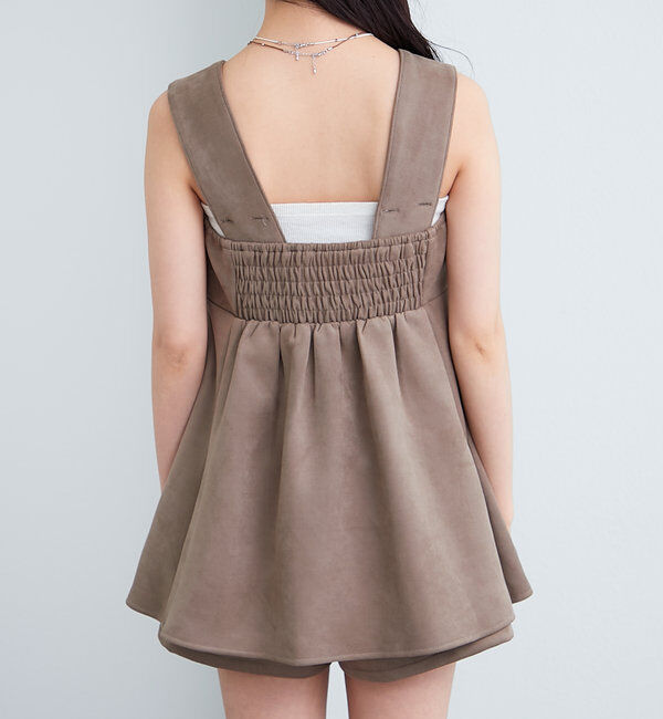  「フェイクスウェードペプラムビスチェ」|シャツ・ブラウス|