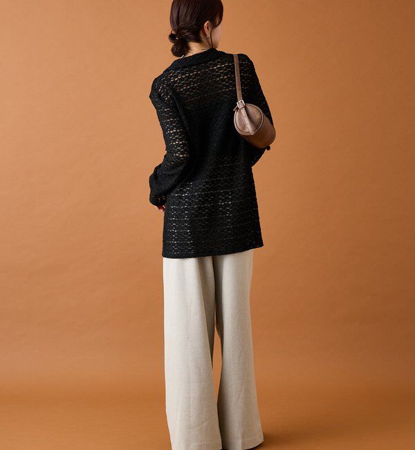  「襟付きレースカーディガン」|カーディガン|