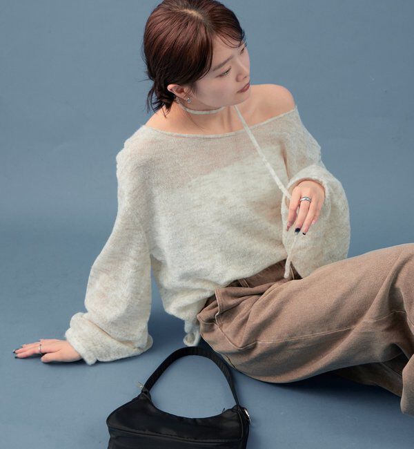  「MIXシアーボートニット」|ニット・セーター|