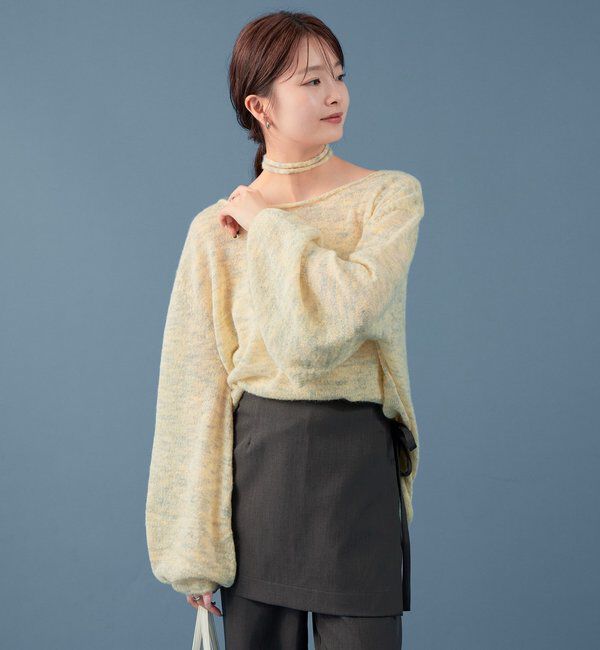  「MIXシアーボートニット」|ニット・セーター|