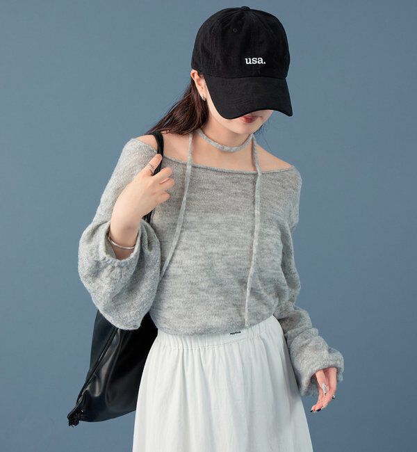  「MIXシアーボートニット」|ニット・セーター|