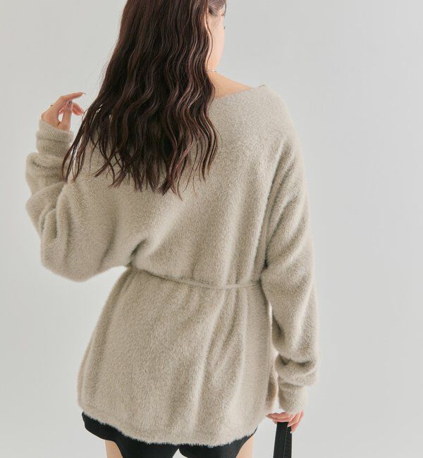  「ミンクライクワイドネックニット」|ニット・セーター|