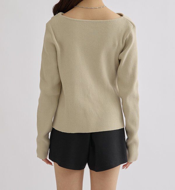  「オフショルリブニット」|ニット・セーター|