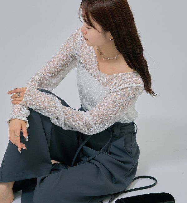  「レースプルオーバー」|Tシャツ・カットソー|