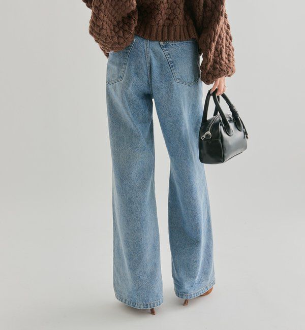  「レース切替デニム」|デニム|