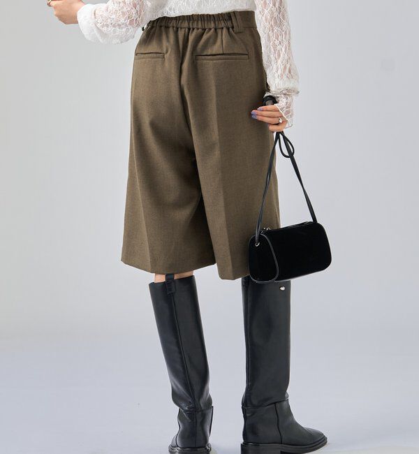  「ウールライクハーフパンツ」|チノ|