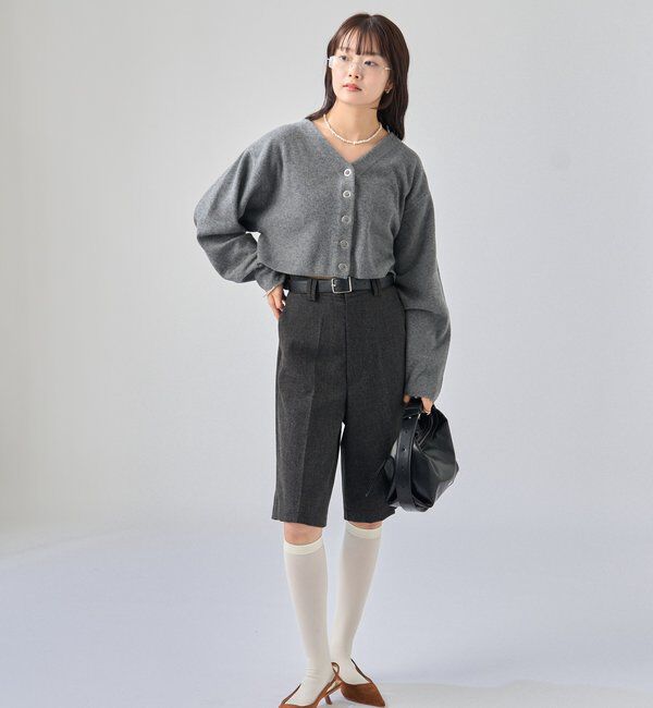  「ウールライクハーフパンツ」|チノ|