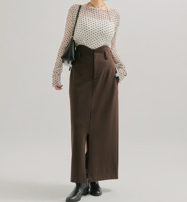  「WAVEフロントZIPスカート」|スカート|