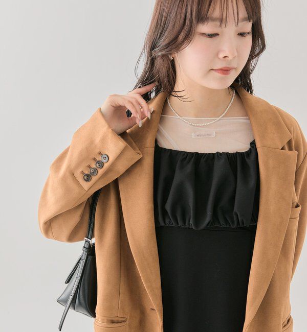  「ギャザービスチェSETワンピース」|ワンピース|