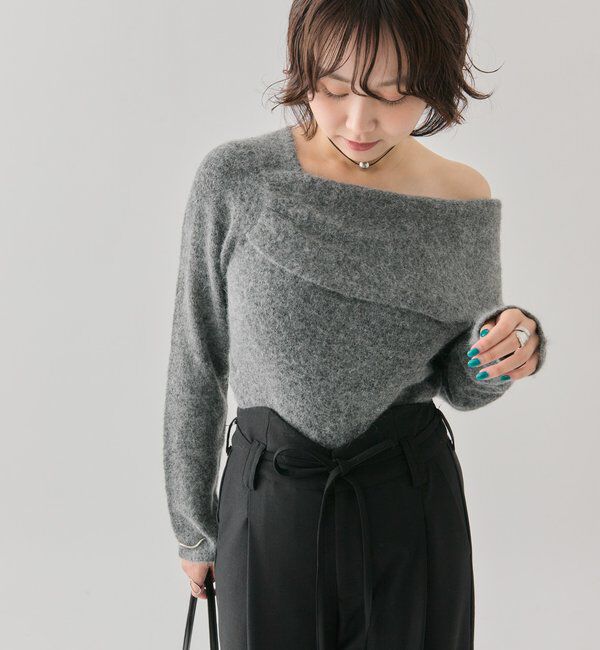  「ワンショルデザインニット」|ニット・セーター|