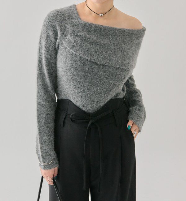  「ワンショルデザインニット」|ニット・セーター|