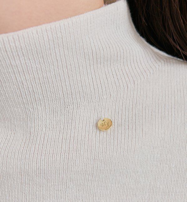  「プレート付きハイネックニット」|ニット・セーター|