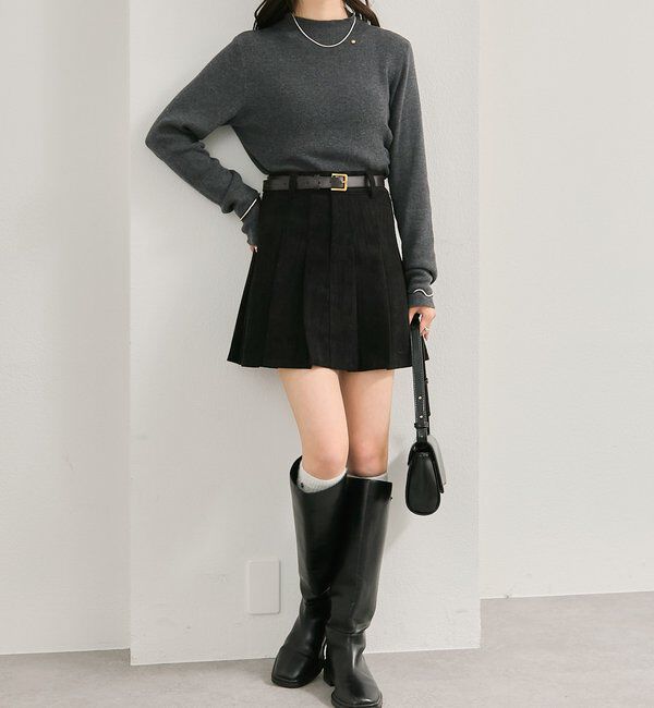  「プレート付きハイネックニット」|ニット・セーター|