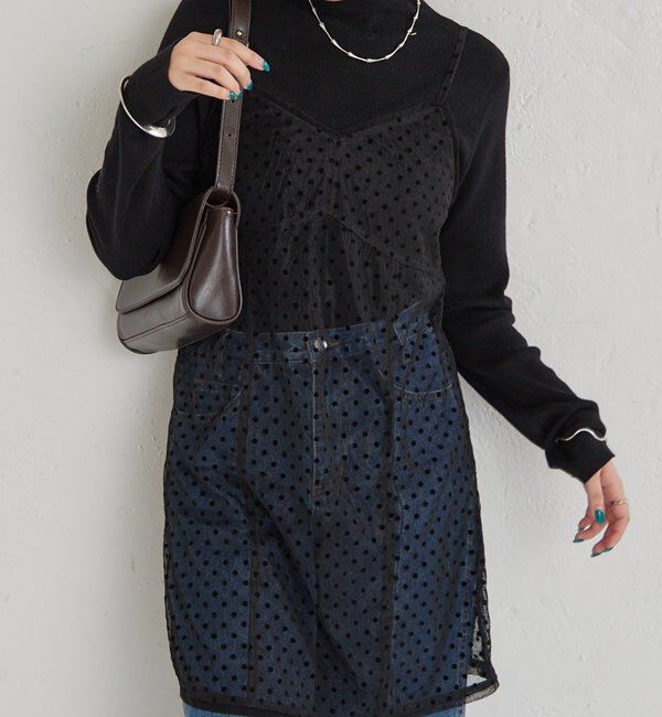  「ドットチュールキャミチュニック」|キャミソール|