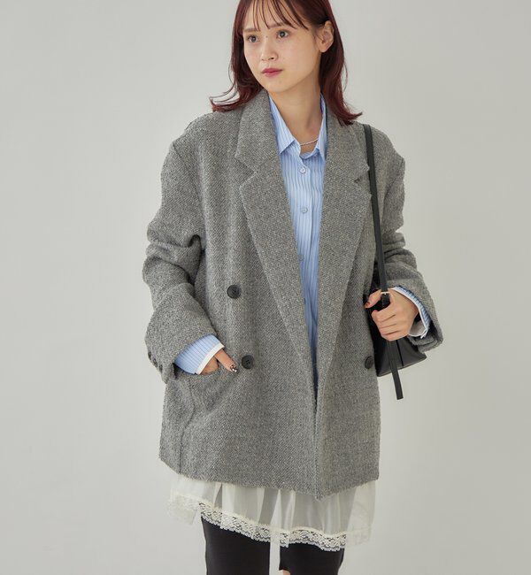  「ツイードBIGジャケット」|テーラードジャケット|