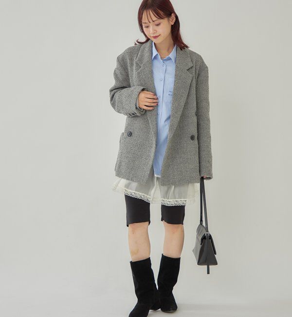  「ツイードBIGジャケット」|テーラードジャケット|