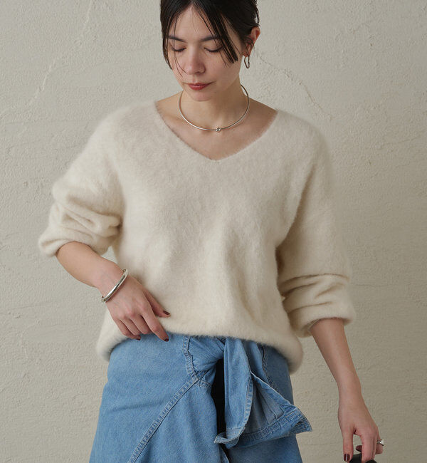  「FURカシミヤVニット」|ニット・セーター|