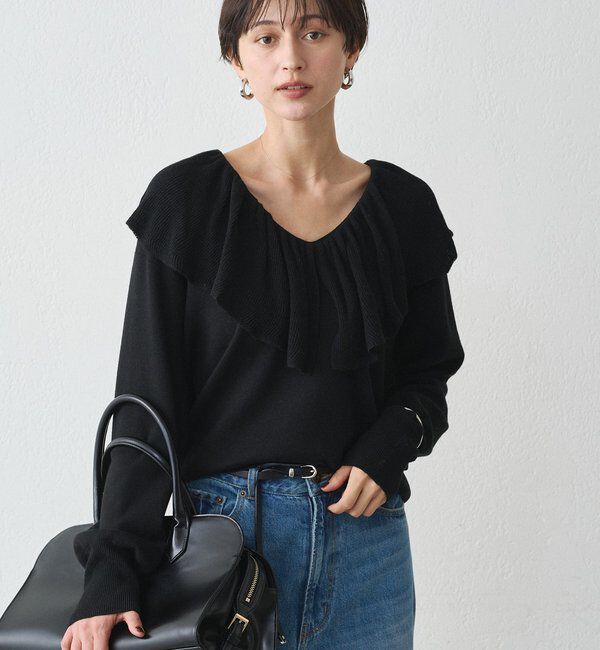  「フリルカラーニット」|ニット・セーター|
