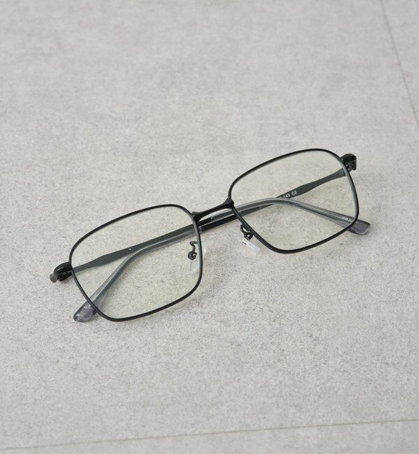  「【GALENA/ガレナ】クラシックスクエアメガネ」|リング|ブラック