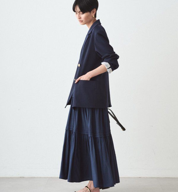  「サテンティアードキャミワンピース」|ワンピース|