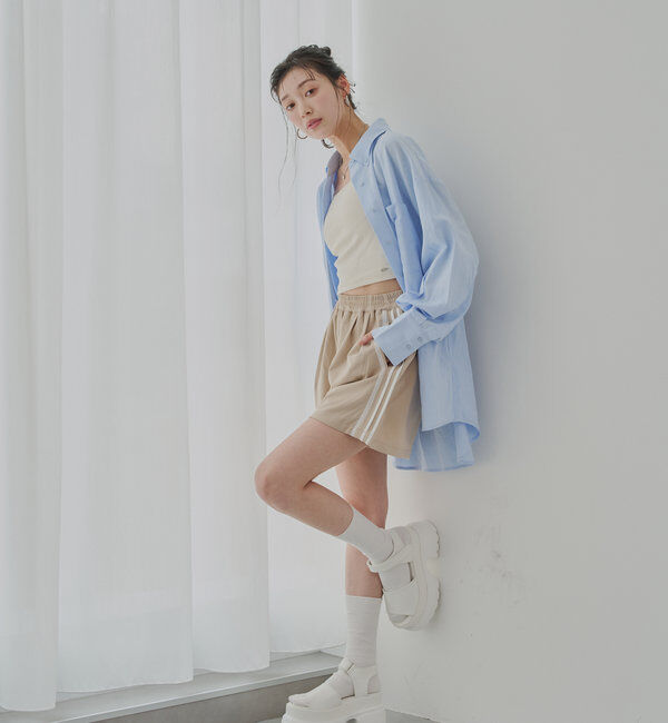  「【6色展開】バックオープンリブキャミ」|キャミソール|