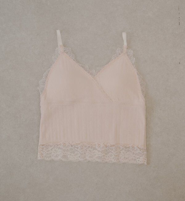  「カップ付レースキャミランジェリー」|キャミソール|