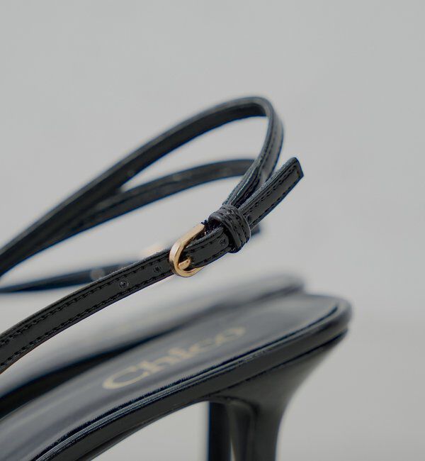  「バックストラップリボンヒールミュール」|パンプス|