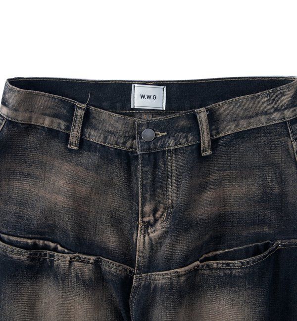  「SLASH POCKET BLAST WIDE DENIM」|デニム|