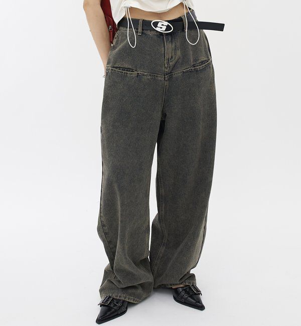  「SLASH POCKET BLAST WIDE DENIM」|デニム|