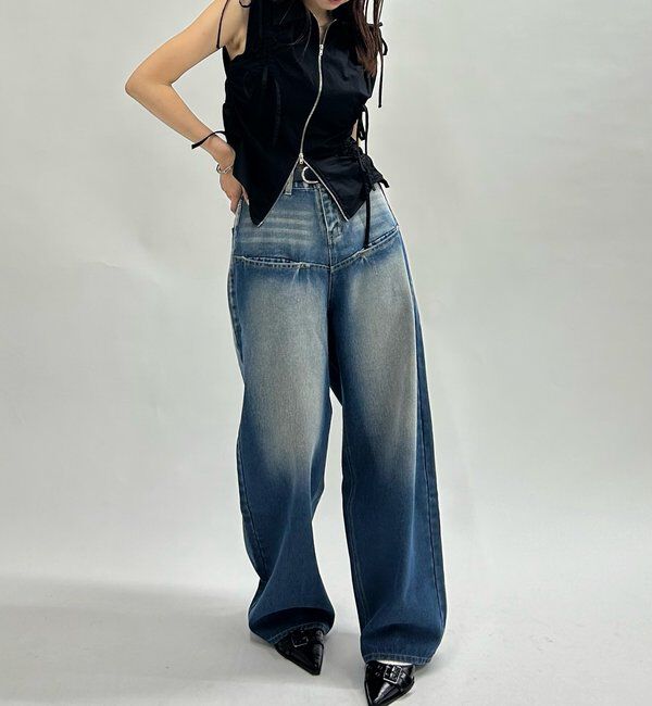  「SLASH POCKET BLAST WIDE DENIM」|デニム|