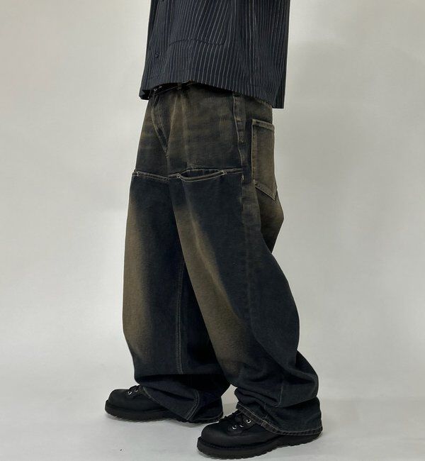  「SLASH POCKET BLAST WIDE DENIM」|デニム|