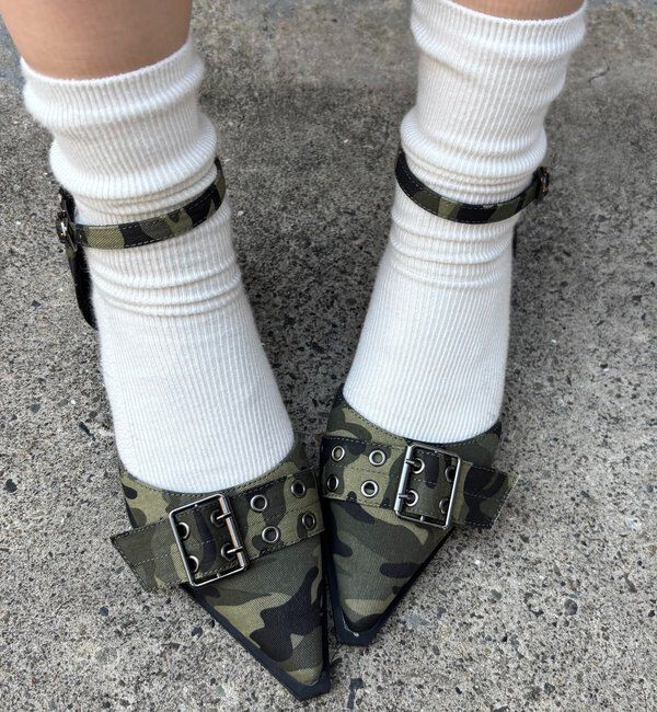  「【HiNT】 BELT STRAP MULE PUMPS」|パンプス|