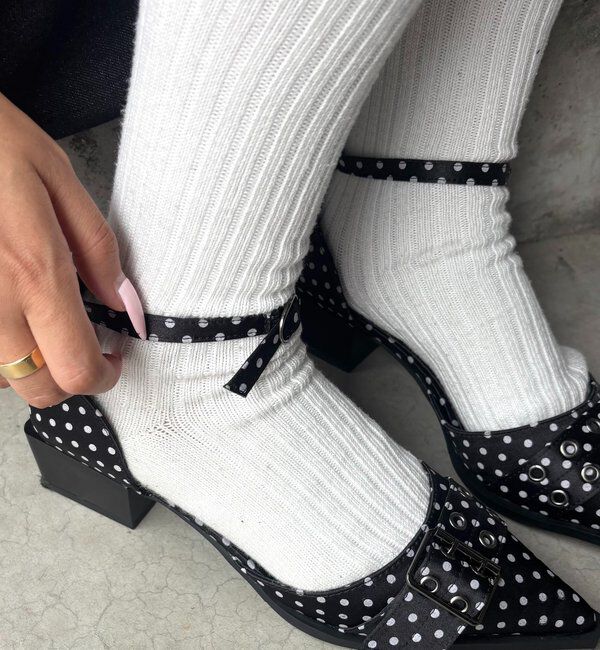  「【HiNT】 BELT STRAP MULE PUMPS」|パンプス|