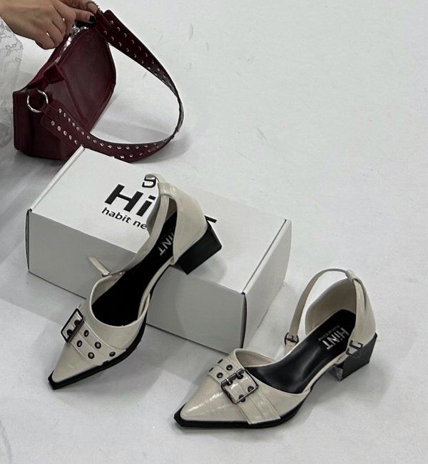  「【HiNT】 BELT STRAP MULE PUMPS」|パンプス|