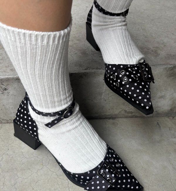  「【HiNT】 BELT STRAP MULE PUMPS」|パンプス|ブラックその他1