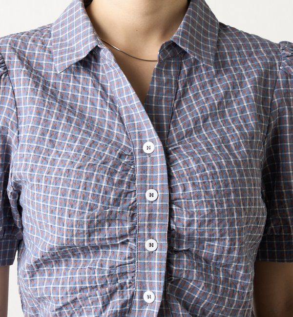  「パフスリーブギャザーブラウス」|シャツ・ブラウス|