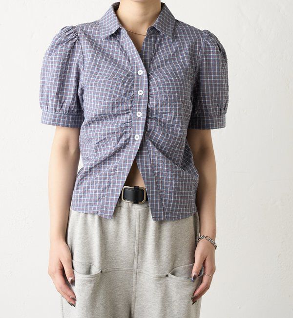  「パフスリーブギャザーブラウス」|シャツ・ブラウス|