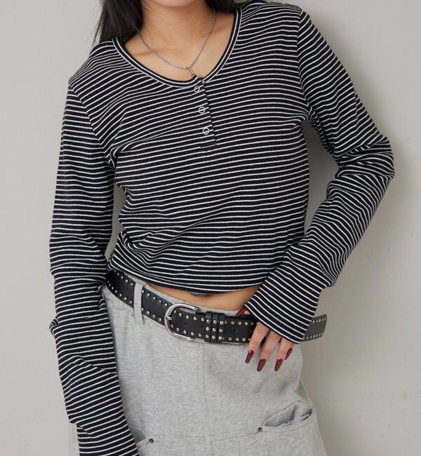  「RING DOT L/S TOPS」|Tシャツ・カットソー|