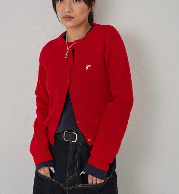  「ONE-POINT CREW CARDIGAN」|カーディガン|