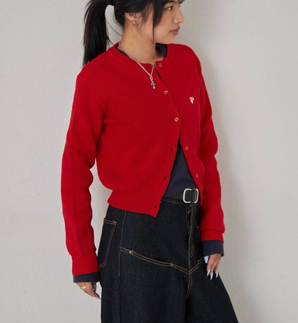  「ONE-POINT CREW CARDIGAN」|カーディガン|