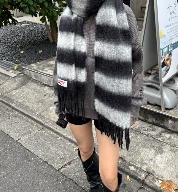  「SLOPPYボーダーマフラー」|マフラー|