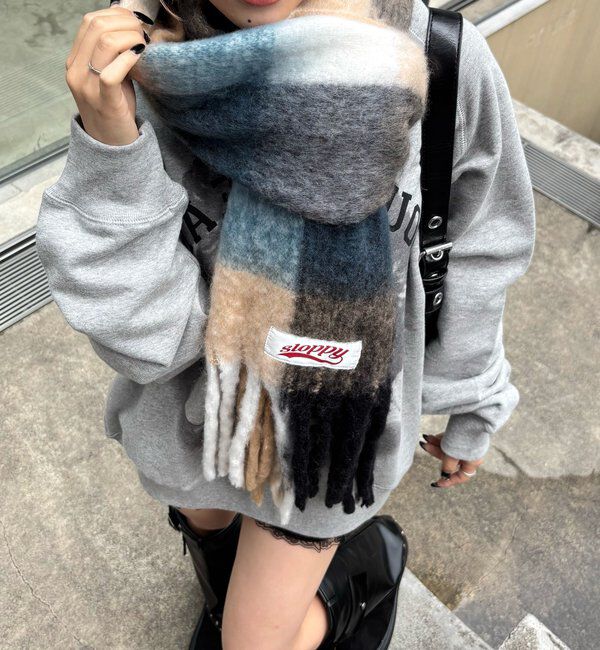  「SLOPPY ASSORTED MUFFLER」|マフラー|ベージュその他1