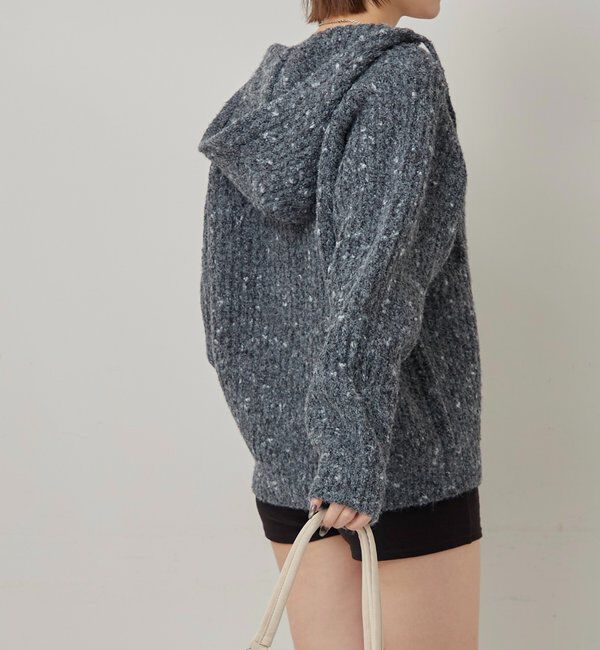  「MELANGE SKIPPER HOOD KNIT」|ニット・セーター|