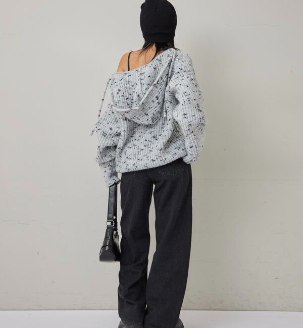  「MELANGE SKIPPER HOOD KNIT」|ニット・セーター|