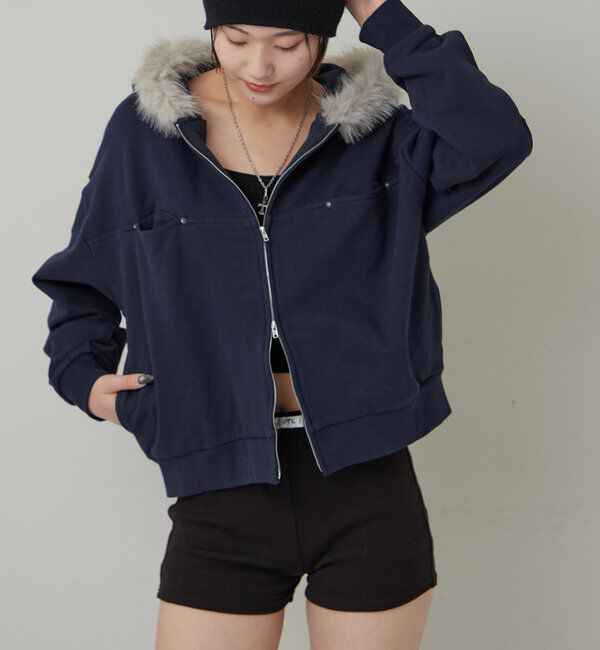  「SLASH POCKET FUR PARKA」|パーカー|