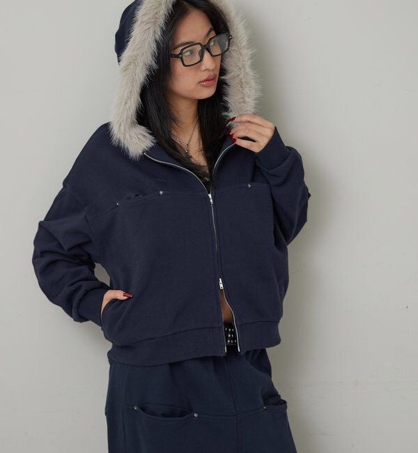  「SLASH POCKET FUR PARKA」|パーカー|