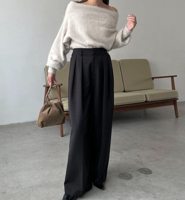  「【累計2万本突破！】【低身長・高身長サイズあり】2タックワイドパンツ」|チノ|