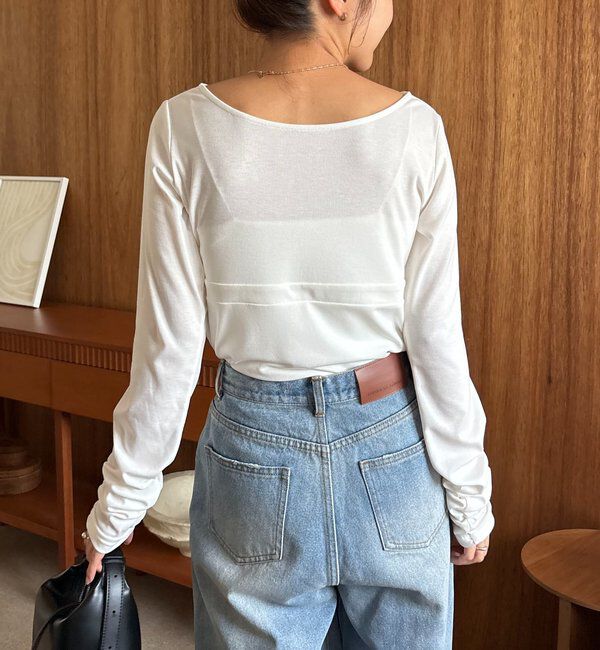  「【WEB限定】深VネックロンT」|Tシャツ・カットソー|