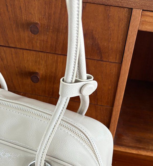  「エナメルスクエアボストンバッグ」|トートバッグ|