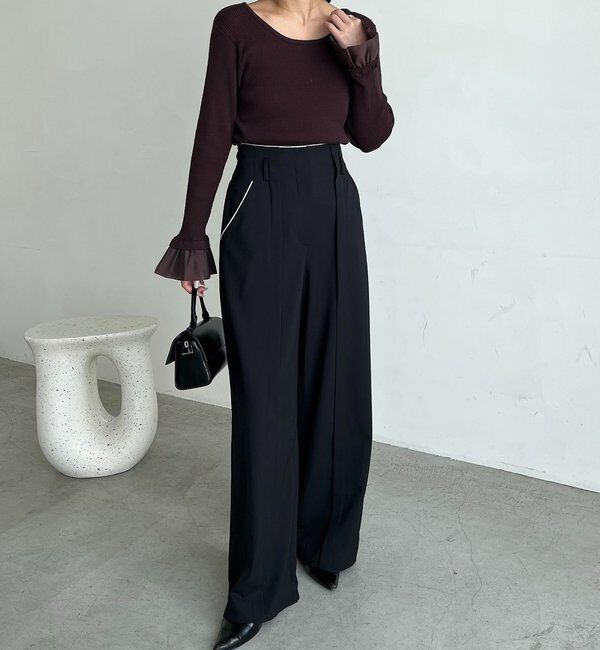  「〈C.L〉カットオフハイウエストパンツ」|チノ|